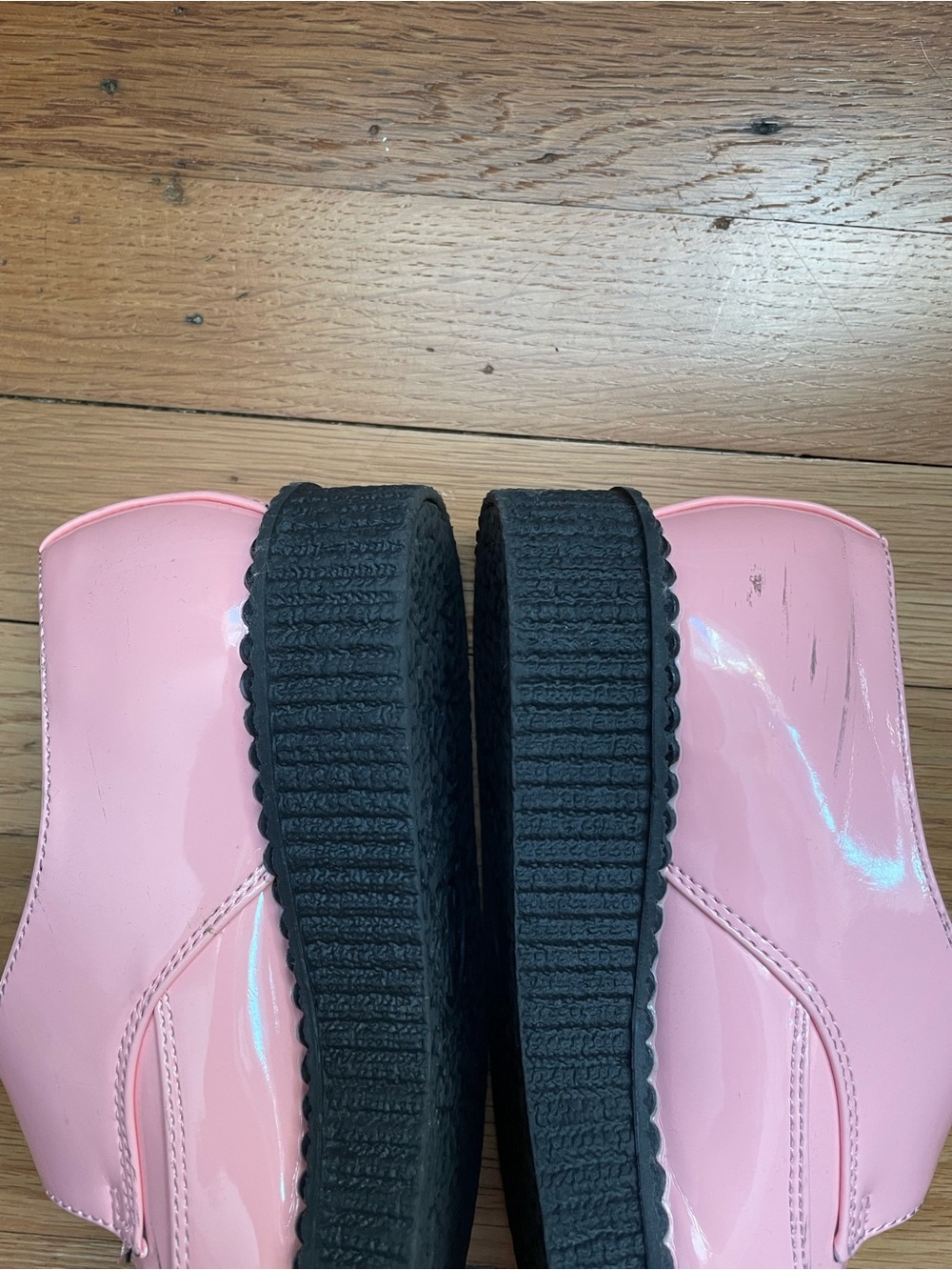 T.U.K Pink creepers with Buckle - Picture 3 of 6